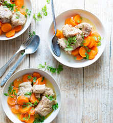 Veau aux carottes et au cerfeuil