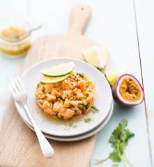 Tartare de saumon aux fruits de la Passion