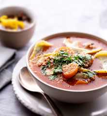 Menù: Zuppa di tortellini; composta di frutta (Bimby Friend)