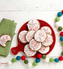 Peppermint Frosted Chocolate Cookies