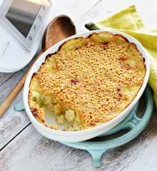 Crumble de poulet aux poireaux