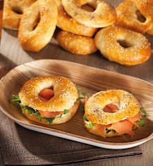Bagel con salmone affumicato e rucola