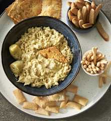 Paté de alcachofas y dátiles