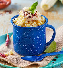 Esquites asados de Coyoacán