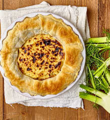 Quiche ai finocchi e porri