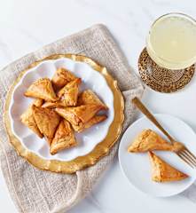 Herb Leek Phyllo Triangles