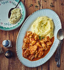 Spezzatino di vitello con purè di patate