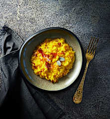 Risotto zafferano e speck
