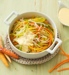 Wurzelgemüse mit Krenhollandaise