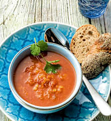 Gewürzte marokkanische Linsensuppe