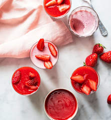 Crème à la fraise et au yaourt