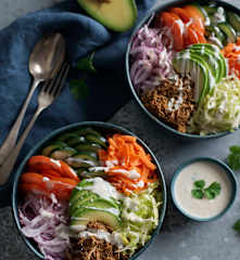 Chicken Buddha bowl (Thermomix® Cutter)