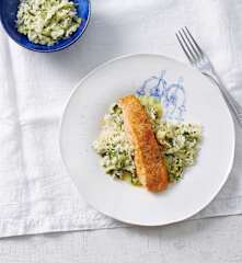 Lachs mit Zucchinireis