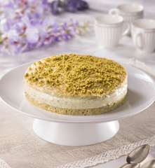 Torta dacquoise al pistacchio