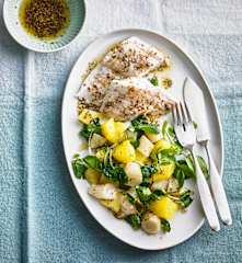 Gewürz-Zander mit Topinambur-Kartoffel-Gemüse