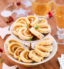 Omelette roulée à la purée de lentilles corail