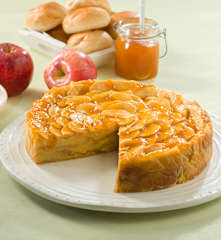 Tarta de manzana y flan