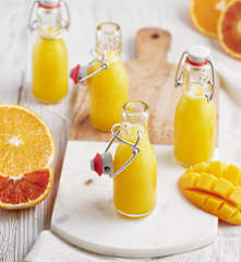 Jus énergétique orange-mangue