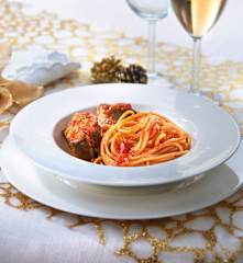 Spaghetti al ragù di anguille