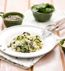 Farfalle z tagliatelle z cukinii w sosie z mascarpone Laury Drost