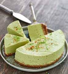 Cheesecake avocat-citron vert