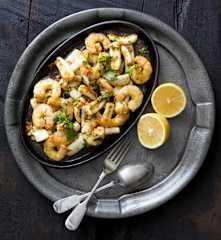 Spiced Garlic Prawns and Squid