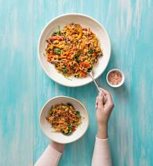 Millet cashew stir-fry