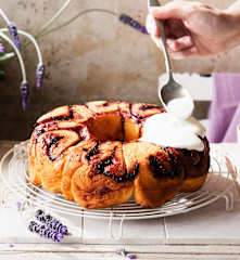 Rolls de arándanos con crema de queso