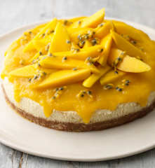 Mango, Passionfruit and Lime Cheesecake