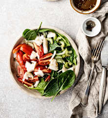 Salade de cabillaud, tomate et céleri