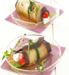 Roulés d'aubergine