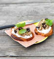 Tartines de sardine au chèvre frais