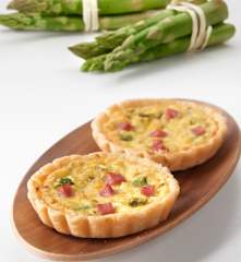 Tartaletas de jamón de York y espárragos (sin gluten)