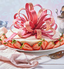 Moño sorpresa de chocolate rosa (temperado)