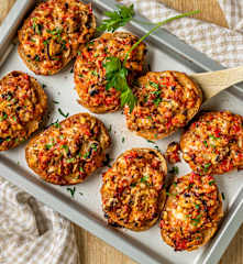 Pain bis gratiné à la méditerranéenne