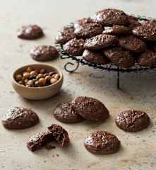 Chocolate and nut biscuits