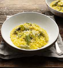 Spargel-Safran-Risotto