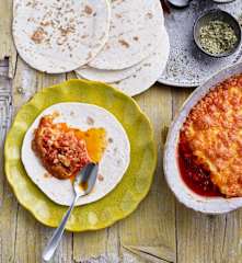 Chili mexicano de queijo e chouriço