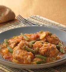 Spezzatino di vitello con patate e fagiolini