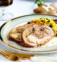 Perna de peru recheada