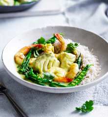 Coconut turmeric fish curry