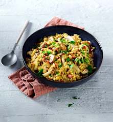 Pilztopf mit Sonnenweizen