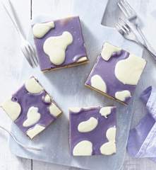 Lila Kuhflecken-Kuchen