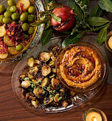 Hummus with Brussels Sprouts and Crunchy Topping (Bill Yosses)