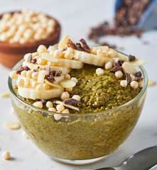 Chía pudding de matcha