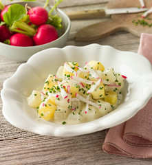 Kohlrabi Kartoffel Ragout mit RUPP Camembert