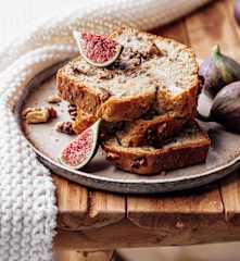 Cake figue, chèvre et noix