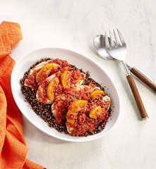 Chicken and Quinoa with Peach Salsa