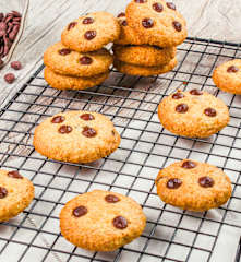 Cookies de coco com chocolate sem glúten