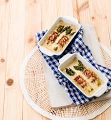 Espargos com presunto